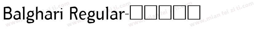 Balghari Regular字体转换